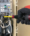 Using Electric Ball Grip Screwdriver With One Bit, 3.6V Li Ion Battery, 800 mAh, 280 RPM, for electrical panel work