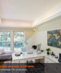 Home office with Colorful ZigBee LED Strip Starter Kit With Tunable White, Works With SmartThings, Wink, And Echo Plus installed