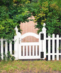 White picket fence gate with Heavy Duty Gate Hinges 2 Pack In Premium Steel With Spacer Bearings And Black Electro-Coated Finish