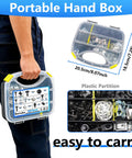 Shop Grade Auto Repair Fastener Assortment With 130 Pieces U Nut Clips Body Bolts Screws And Push Retainers For Bumper Fender Trim Panels No Drama Garage Essential Snap Tight Set in portable hand box.