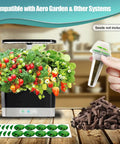 Seed Pod Kit For Hydroponics With 150 Pods 100 Grow Sponges And 50 Labels All In One Replacement Pods For Most Hydroponic Systems Plug And Play Ready For Growing Any Plant Or Herb shown with sample plants and accessories