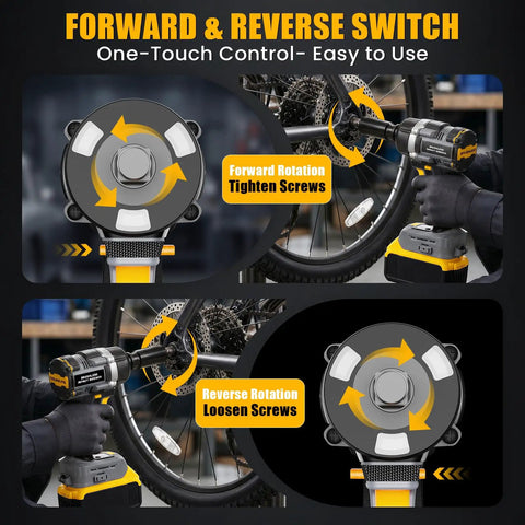 Half Inch Cordless Impact Wrench Compatible With DeWalt 20V Max Batteries High Torque For Heavy Duty Jobs Works With DCB200 DCB201 DCB203 Forward Reverse