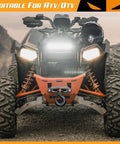 ATV with 12V 3500Lbs Waterproof Electric Winch Kit For ATV UTV And Truck With Synthetic Rope, off-road setting