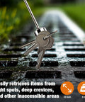 Ultra Strong Magnetic Pickup Tool With 8 Lb Pull, Stainless Steel Telescoping Magnet Reach 6.3 To 33 Inches retrieving keys from grate