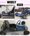 Variety of go karts showcasing compatibility for Go Kart Brake And Throttle Pedal Kit With 71 Inch Throttle Cable Replacement