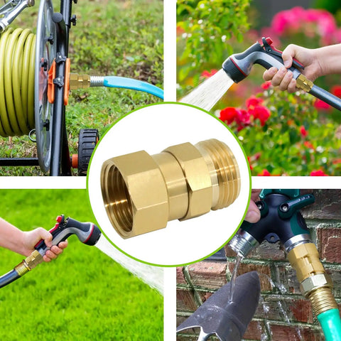 Swivel Garden Hose Fitting Connector Three Quarter Garden Hose Thread Metal With Rubber Washer Leak Proof Replacement Part For Irrigation at hose sprayer