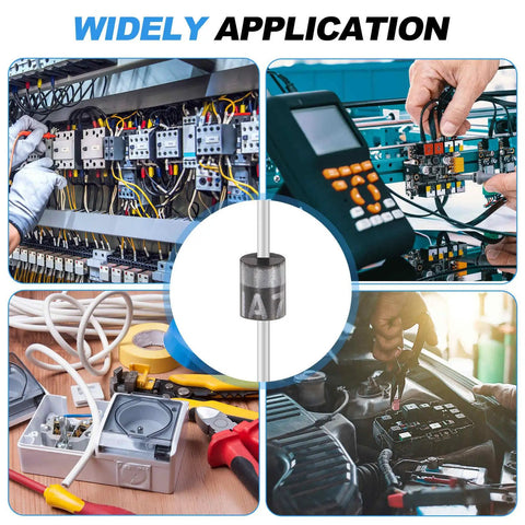 Rectifier Diode Pack 30 Pieces 1N5392 DO-15 Silicon Diodes 1.5A 100V For Chargers, Industrial Power Supplies, Inverters, Motor Drives, Switching Power Supplies in industrial wiring and PCB applications