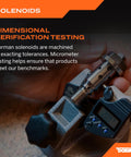 Engine Variable Valve Timing VVT Solenoid Replacement Fits Select Models precision testing with micrometer close-up