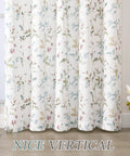 Light Filtering Linen Blend Floral Curtains For Cozy Bedroom And Living Room 38x45 Inches 2 Panels Grommet Drapes With Textured Print For Small Windows 2 Piece Set hanging in front of a window