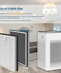 4 Pack Replacement Filters For MA Series 25 Air Purifier B1 S1 W1 3 In 1 True HEPA And Activated Carbon Filter next to air purifier