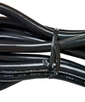Coiled 6 ft heavy-duty cord from Power Tap Grommet With Hidden Center For Desk Setup Featuring 2 Power Outlets, 2 USB Ports, 2 CAT5e RJ45