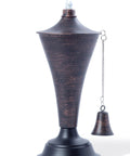 Oahu Tiki Style Outdoor Torches Set Of 4 53 Inch Tall With Snuffer Fiberglass Wick And 16oz Oil Lamp For Deck Patio Lawn Garden Luau Vibe Brushed Bronze