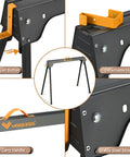 Heavy Duty Folding Saw Horses 2 Pack Portable Work Table Stand 2200 Lb Load Capacity With Quick Open Legs And 2x4 Support