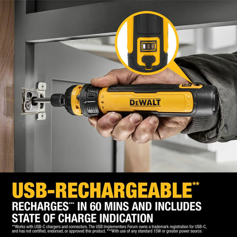 Compact Ergonomic 4V USB Rechargeable Cordless Screwdriver With 12 Bit Set LED Light FLEXDRIVE Control during DIY repair
