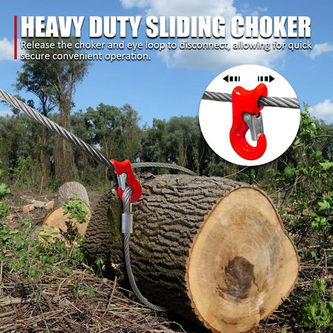 Heavy Duty Wire Rope Sling 0.5 Inch X 8.2 Feet Single Leg Choker Cable Rigging With Mechanical Flemish Loop Eyes Pro Grade Industrial Hauling Gear Built Like A Tank For The Daily Grind