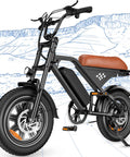 Electric Fat Tire Bike For Adults And Teens With GPS Location, 16 Inch Wheels, 1500W Brushless Motor, 65Nm Peak Torque, Reaches Up To 20 MPH, Handles 30 Percent Grades On Urban Streets And Rugged Trails, side view