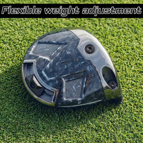 Premium Tungsten Golf Club Weights 19 Gram Adjustable Driver Heads Screws To Smooth Your Swing And Drop Extra Yards For Bullseye Center Strikes On The Back Nine shown on grass.