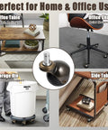 Two Inch Brass Caster Wheels Five Pack Antique Ball Casters With Seven Sixteenth Inch Diameter And Seven Eighth Inch Long Grip Ring Stem For Your Vintage Furniture Upgrades And Retro Vibe Not Universal Sockets Not Included on coffee table and chair
