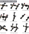 Various modular configurations of JD45C Linear Guide Rail Synchronous Belt Module Electric Sliding Table showcasing different structural types.