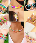 Colorful Fruit Polymer Clay Beads Bracelet Making Kit With Lemon Strawberry Avocado Watermelon Designs For DIY Jewelry Crafting