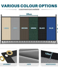 Various color options of 4 Foot By 25 Foot Fence Privacy Screen Heavy Duty Windscreen Fencing Mesh Shade Net Cover, HDPE material.