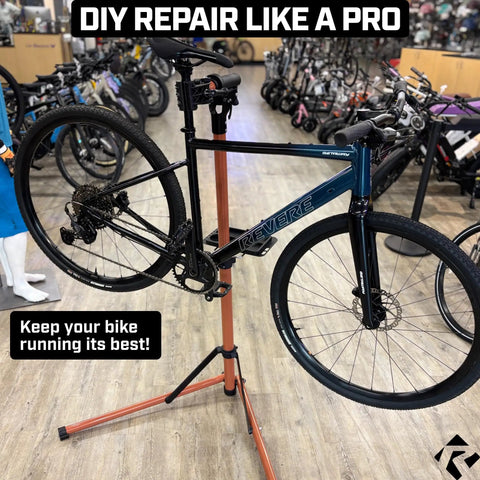 Beefed Up Heavy Duty Bike Repair Stand With Storage Bag Adjustable Height Up To 30 Inches 360 Degree Rotating Clamp on bike