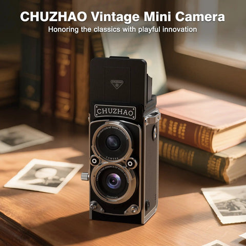 Retro TLR Style Pocket Camera For Beginners And Teens 1080P HD Video 12MP Autofocus Vlogging Camera Easy Point And Shoot