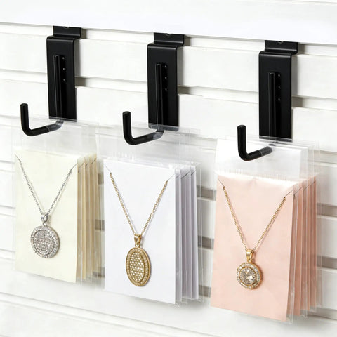 25 Pack Slatwall Hooks Hangers Heavy Duty J Shaped Slatwall Panel Hooks Metal Slat Board Hook Slat Wall Display Accessories