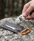 4 In 1 Pocket Multi Tool Card Stainless Steel Outdoor Survival Gear With Fork Bottle Opener Measuring Ruler for camping