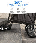 Large Folding Utility Shopping Cart With Removable Liner Heavy Duty Steel Frame 360 Degree Swivel Wheels climbing stairs