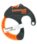 Adjustable Cable Cuffs 12 Pack With 2 Large 3 Inch, black and orange, push button release, reusable cable clamps for electronics