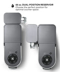 Top view of K Supreme Single Serve K Cup Pod Coffee Maker With MultiStream Technology Delivers Rich Flavor For Every Cup, showing dual-position reservoir.