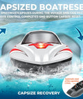 18 Inch Brushless RC Boat For Adults And Kids, Blazing 55 KPH Speed, Big Waterproof Lake Toy showing capsize recovery feature