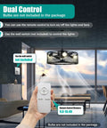Ceiling Fan Light 18 Inch 3-Setting 40W Modern Mount for Living Room with remote control and wall switch.