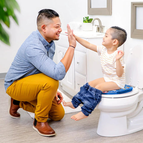 Toddler Potty Training Seat With Plush Removable Pad And Sturdy Grip Handles Fitting Regular Or Elongated Bowls Quick Wipe Down Design Super Comfy Setup Getting Little Tykes Cool With The Big Toilet