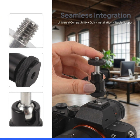 Person using Dope Camera Mount Screw Kit For Your Rig With Quarter Inch To Quarter Inch And Quarter Inch To Three Eighths Inch Double Ended Screws