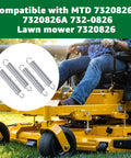Drive Tensioner Spring 4 Pack For Raptor SD SDX Mowers Replacement Kit Keeps Belts Tight For Smooth Power Transfer 3 Inch By Half Inch Extension Springs Easy Install, compatible with MTD 7320826A