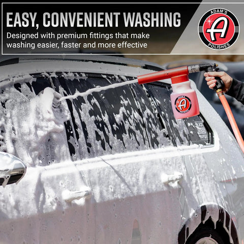 Using Foam Gun Car Wash Sprayer For Garden Hose No Pressure Washer Needed Quick Easy Thick Snow Foam Blaster on vehicle