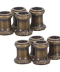 Solid Zinc Alloy 8 Pack Lamp Threaded Tube Adapters Fit 1cm Pipes Perfect For Wall Sconce Chandelier Upgrades With Heatresistant Build And Easy Install Jobs. 8 bronze threaded lamp tube adapters