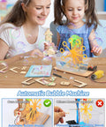 Child building an automatic bubble machine from the Six In One STEM Kit For Kids Ages 8 To 13, Wooden 3D Puzzles And Building Projects.