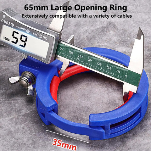 Heavy Duty Pro Grade Cable Tray Roller Guide For Quick Wire Laying And Pulling In Construction Projects With A 65mm Opening And Reinforced Stainless Steel Clamps For Easy Glide Reliable Cable Routing, 65mm opening, 35mm body