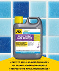 Epoxy Grout Haze Remover For Vertical Surfaces And Nonabsorbent Tiles Removes Epoxy, Urethane And Pre Mixed Grout Haze in quart bottle