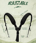 Premium Swivel Golf Bag Strap Replacement with adjustable padded shoulders 19.5in for ultimate comfort on the course.