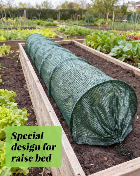 2-Pack Garden Tunnel Shade Net Cover For Portable Greenhouse, Sun And Heat Protection For Veggies And Plants, Includes Hoops And Stakes, Easy Setup, Game-Changing Garden Cover