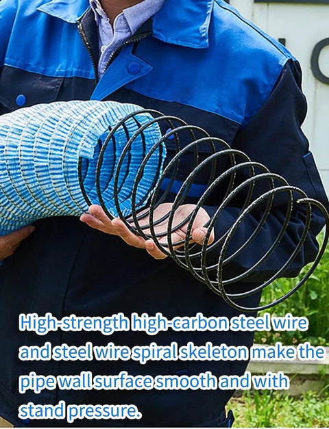 Flexible Corrugated French Drain Pipe With Nonwoven Fabric And Steel Wire Permeable Garden Drain Hose for Lawn and Sidewalk
