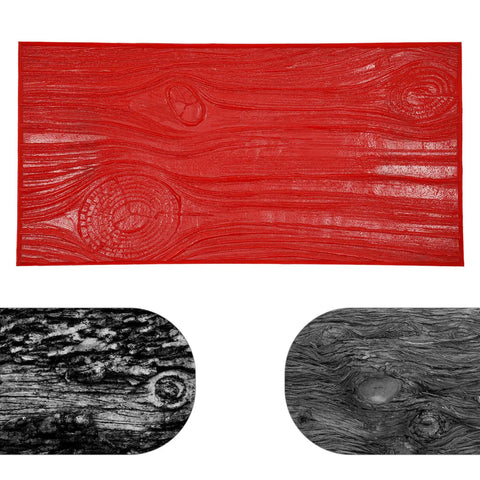 Pro Grade Large Concrete Stamp Mat with grain texture polyurethane mold for cement imprint, wide 27.6 x 13.8 inch
