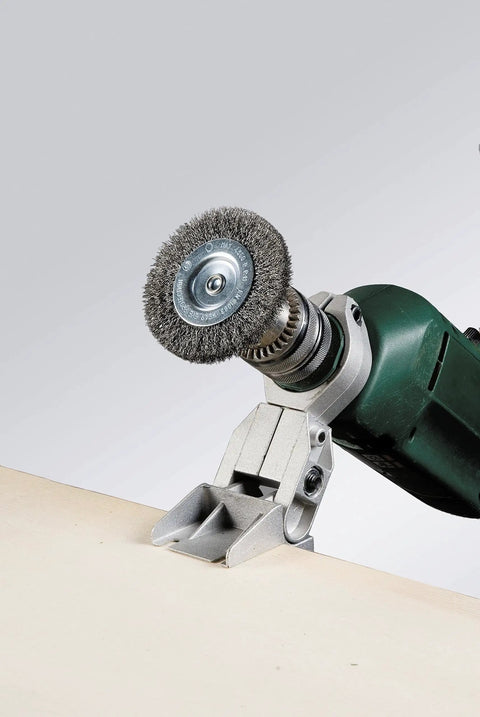 Heavy Duty Drill Stand for Drill Machines and Cordless Screwdrivers, Boss Grade Stationary Mount with 43mm Euro Neck in use