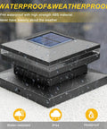 Outdoor No Fuss Post Cap Lights For 4x4 And 6x6 Wooden Posts Waterproof solar powered light in rain showcasing durability