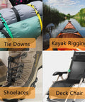 Three Sixteenth Inch by Sixteen Foot Marine Grade Bungee Cord Elastic Shock Cord in various uses like tie downs and kayak rigging