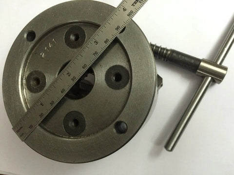 Straight Up Big Iron 4 Jaw Independent Lathe Chuck For Precision Metalworking 4 Inch 100mm Self Ejecting Design With Chuck Key Grips Tight And Holds Dead Center Under Load